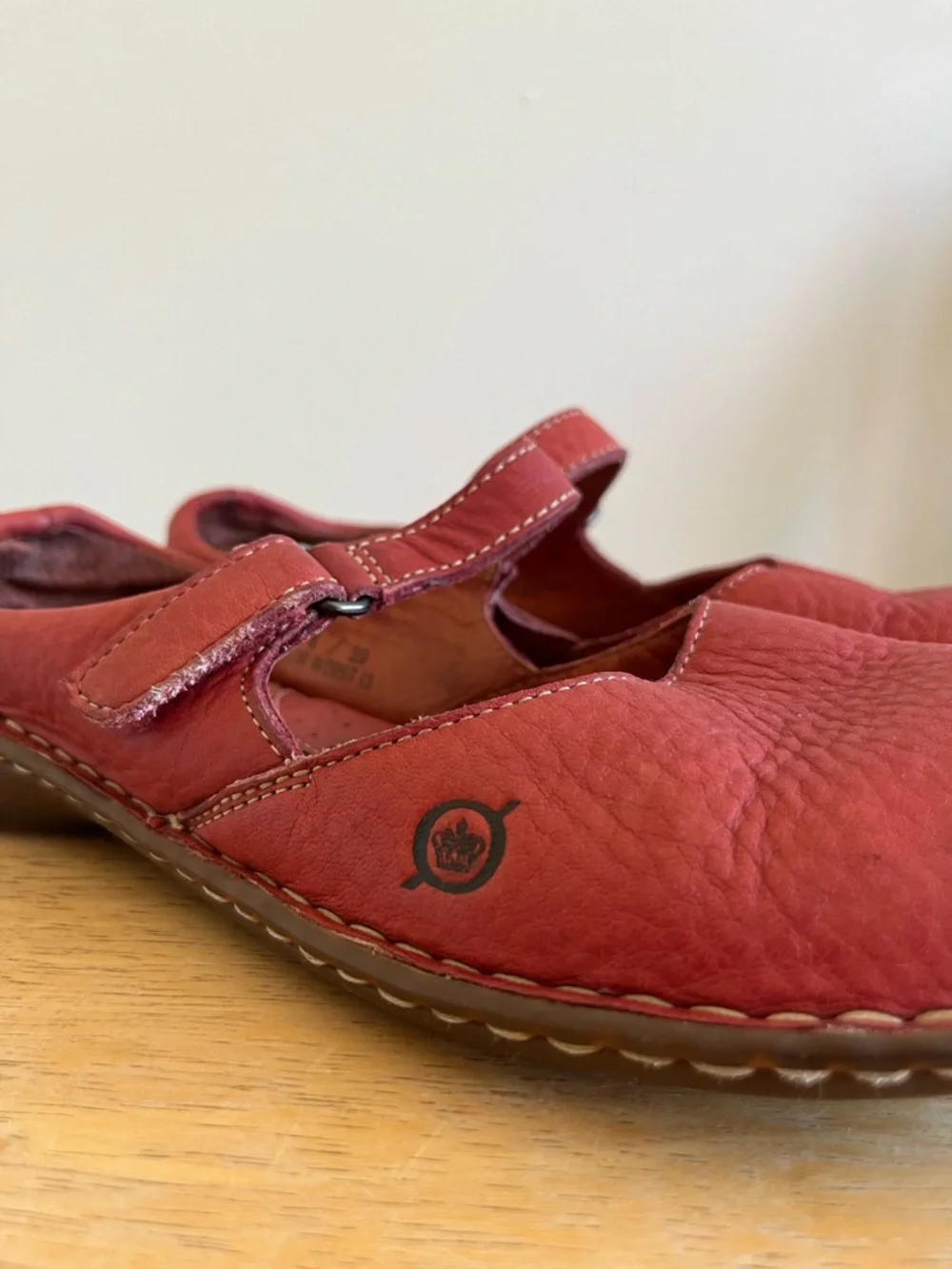 Born Red Leather Mary Jane Flats - Picture 2 of 7